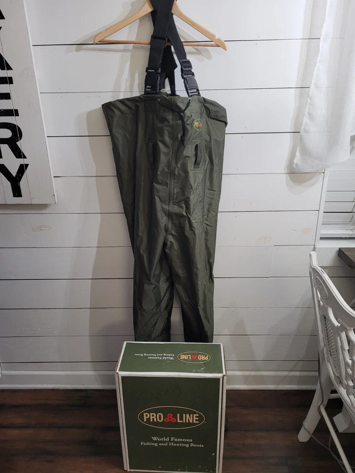 Waders ~ Pro Line ~ 420 Denier Chest Waders ~ Size 9 ~ Green ~ !NICE! - Image 4 of 4