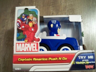 BRAND NEW! PUSH N GO MARVEL CAPTAIN AMERICA VEHICLE! 