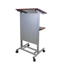 Church Pulpit Podium School Lectern Adjustable Height Lectern Podium Casters