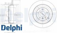 2X Bremsscheibe Delphi BG4031 2 Bremsscheiben Hinterachse Hinten