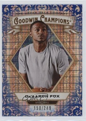 2025 Upper Deck Goodwin Champions Blue Checkers 158/249 De'Aaron Fox #5 13bg