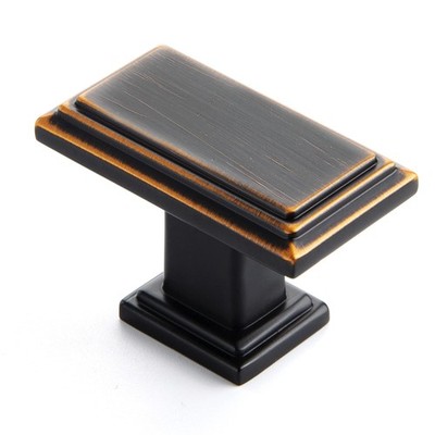 10 Pack Oil Rubbed Bronze Cabinet Knobs Rectangular Drawer Pulls Kitchen