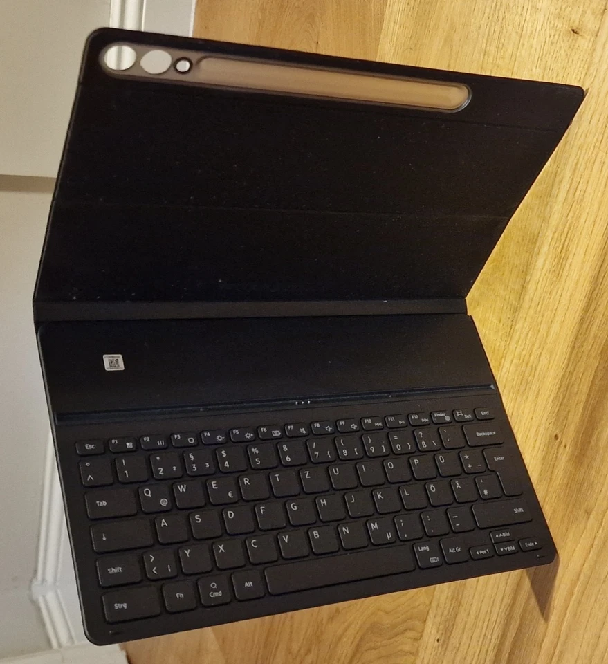 SAMSUNG Book Cover Keyboard Slim, Tablethülle (schwarz, DE-Layout, Samsung