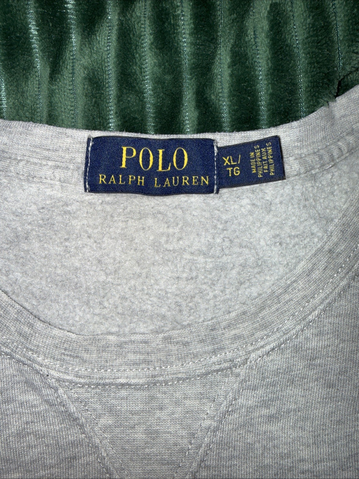 POLO Ralph Lauren Classic Solid Gray Stitched Log… - image 4