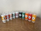 Vintage Billiard Pool Ball Double Shot Glasses Set Of 10 No Rack — photo 1