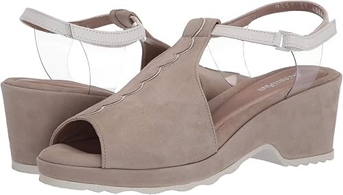 BeautiFeel Women's Jess Wedge Sandal Tahini Sude/White Size 40 EU image 7