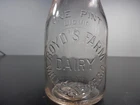 VTG BOYD'S FARM DAIRY MILLERSBURG OHIO OH. ONE 1 PINT EMBOSSED GLASS MILK BOTTLE