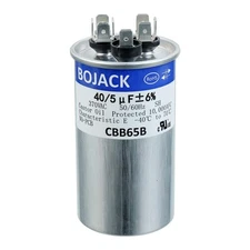 BOJACK 40+5uF 40/5MFD ±6% 370V CBB65 Dual Run Circular Start Capacitor for... 