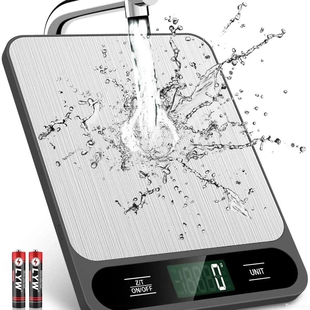 Luxury Pro Digital Kitchen Scale 10kg Waterproof Stainless Steel Precision Food