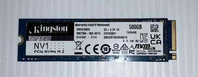 Kingston NV1 500GB | SNVS/500G | M.2 NVMe PCIe Internal SSD for PC/Laptop
