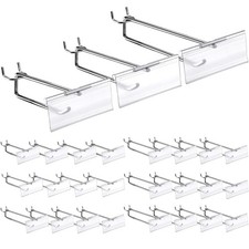 Thyle 30 Pcs Metal Scan Hook with Label Holder for 1/8" to 1/4" Pegboard, Peg...