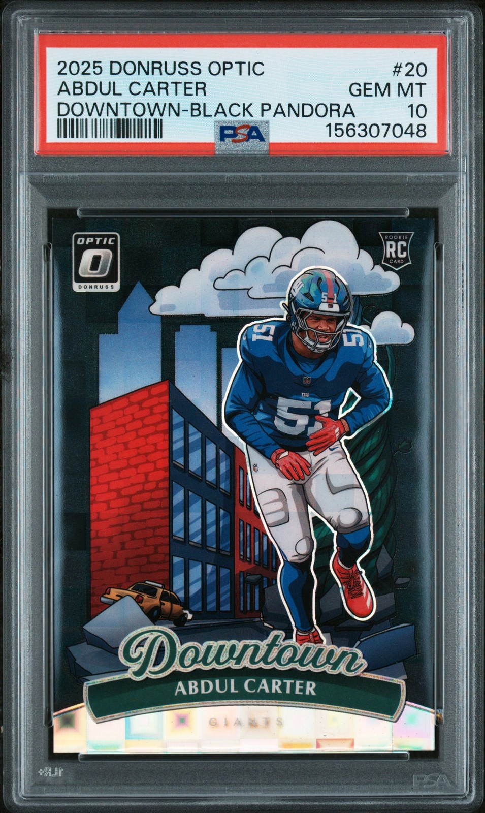 Abdul Carter Panini Donruss Optic Downtown #20 Black Pandora