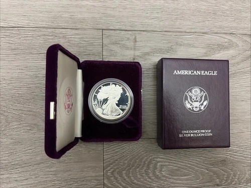 1987 US Proof Silver Eagle - 1 oz .999 Fine Silver Coin BOX