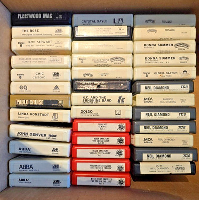 8 Track Tapes-Various Artist- Diamond, Fleetwood, Abba, Summer, Village People +