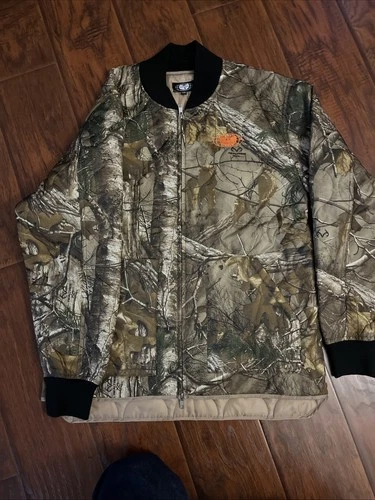 Wu Wear Real Tree Quilted Bomber Jacket Size Medium New Without Tags Rare DS 90s image 9