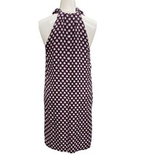 ●□ GUCCI One Piece American Sleeve Mini Length Dot Pattern Lined Purple Black