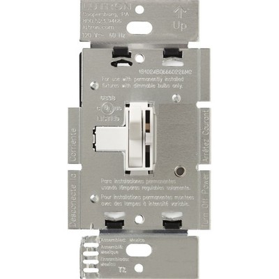 AYLV600PWH 600Watt Toggler Low Voltage SinglePole Dimmer, White by