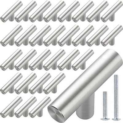 Beieverluck Pack Brushed Nickel Cabinet Knobs Drawer Knobs, 2in 50 Silver
