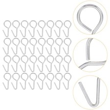 50Pcs Metal Car Seat Hooks Silver Durable for Car Cover Installation