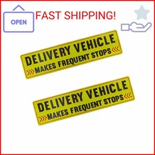 2PCS Delivery Driver Car Magnet, Reflective Delivery Vehicle Signs Magnetic Stic