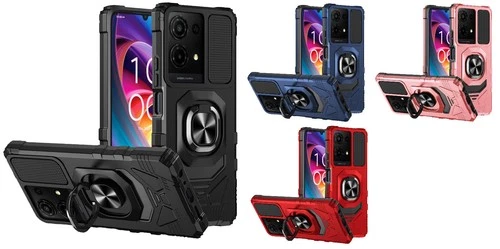 For TCL K33 5G T513V Robotic Ring Stand Hybrid Case Phone Cover