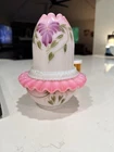 Fenton Art Glass Rosalene Fairy Lamp, part of the Honor Collection