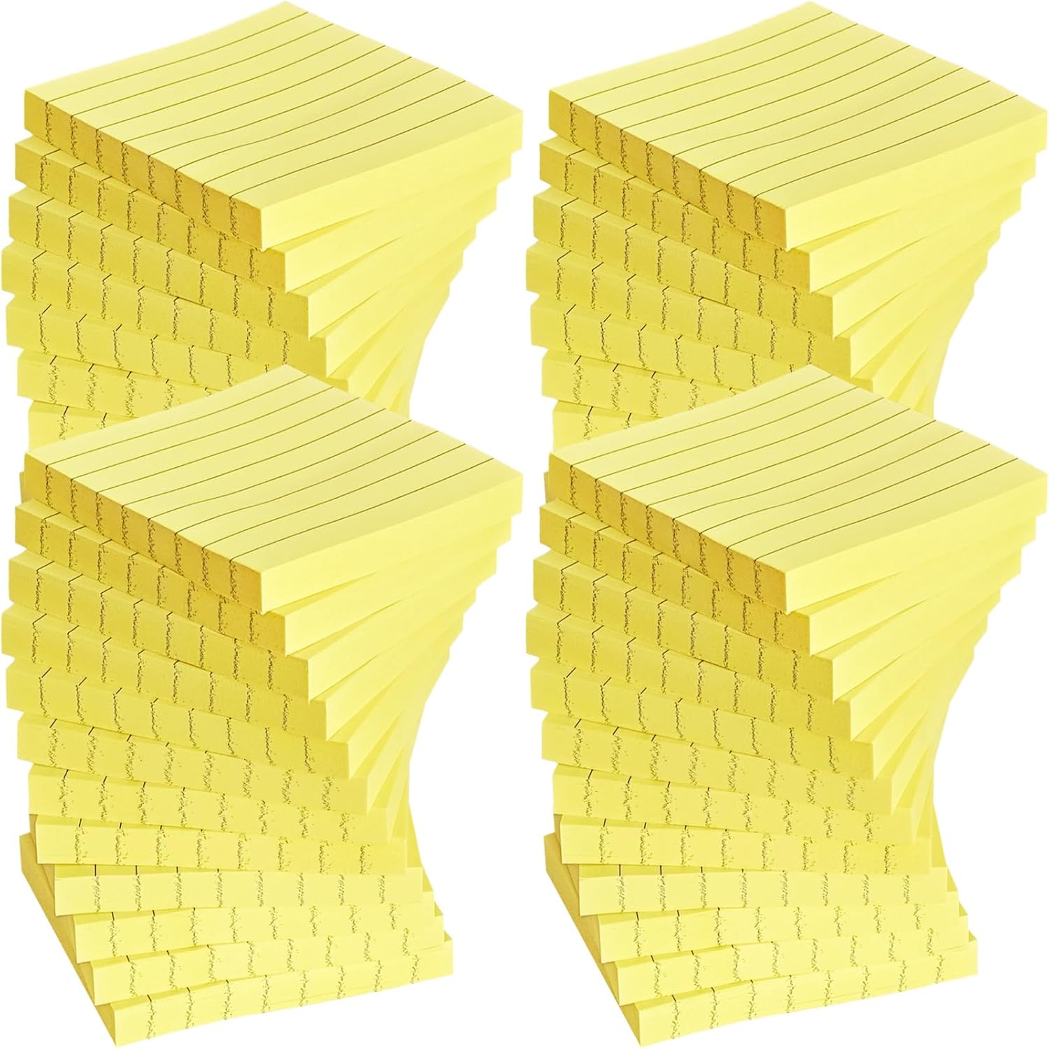 48 Pack 3840 Sheets 3x3 Inch Lined Sticky Notes 80 Sheets per Pad Ruled Self-Stick Memo Pads-image
