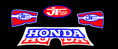 JT Racing USA Vintage Old School V500 Chest Protector Reproduction Decal Sets