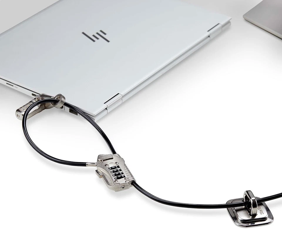 Laptop Desktop Security Lock Kit with Steel Cable & Combination Lock - Image 4 of 4