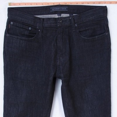 Herrens SuperDry TAPERED Regular Baumwolle Grau Jeans W32 L32