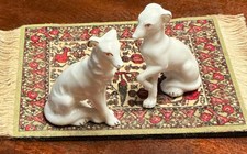 Vintage 2 Porcelain Greyhound Whippet Dogs Mini Handpainted Gold Accents Germany Vintage 2 Porcelain Greyhound Whippet Dogs Mini Handpainted Gold Accents Germany