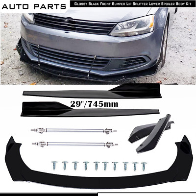 Front Bumper Lip Splitter Lower Spoiler Side Skirt For VW Scirocco R-Line Bod K