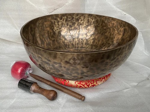 6 inches-24 inches Moon Tiger with Mantra etched Fancy singing Bowl-Premium bowl - Picture 8 of 10