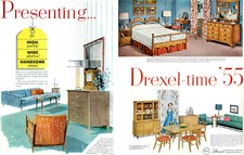 Drexel Furniture PROFILE New Today's Living CIRCLE D Biscayne 6-PG PRINT AD 1955