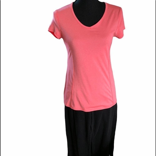 Danskin yoga Pilates medium black crop pant and top set