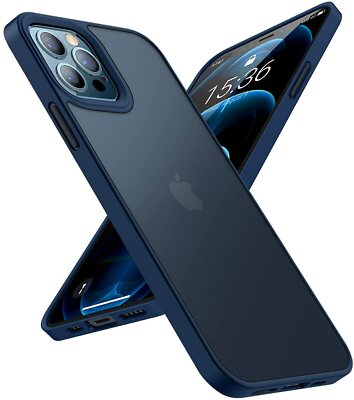 Shockproof Compatible for iPhone 13 Pro Max Case, Matte Hard- 6.7 Inch. Blue