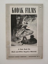 Vintage Kodak Films " A Data Book On B/W Negative Materials 1950's