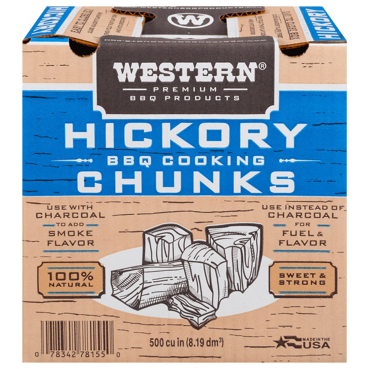 Hickory wood chunks top