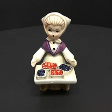 LEFTON H3898 Ceramic 4 3/8" Farmer's Market Fruit Stand Berries Figurine Vintage