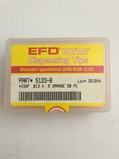 Nordson EFD Ultra Dispensing Tips - Part 5123-B - .013" x .5" Orange 50 Pieces