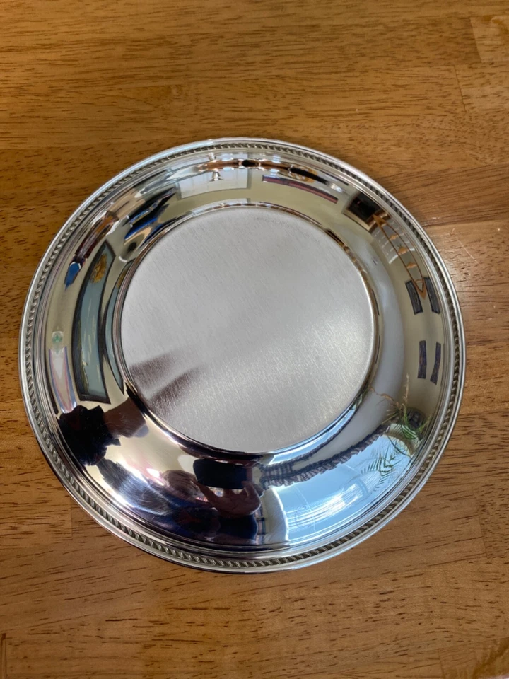 Plato sándwich Gorham #473 de plata de ley de 8" sin mono. Pulido. Hermoso. Foto 4 de 4