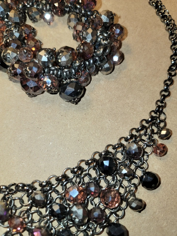 Pave Statement Necklace & Stretch Bracelet Set Lane Bryant - Image 2 of 4