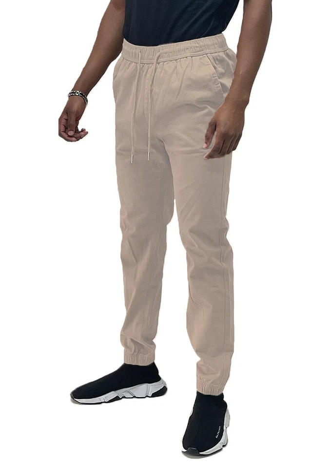 Men's TWILL Joggers Pants Cottton Stretched Casual Active Sports USA SIZE S-3XL - Image 4 of 4