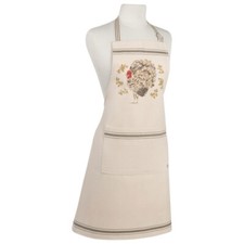 NOW DESIGNS DANICA APRON CHEF HOLIDAY TURKEY COTTON ADJUSTABLE LARGE CREAM