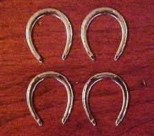 Marx / Johnny West 1:6 Scale MODEL HORSE SHOES (Set-of-4) - Silver-toned