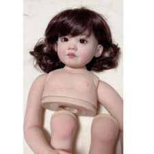 30in Reborn Baby Doll Unassembled Part Rooted Hair Painted Kits for DIY