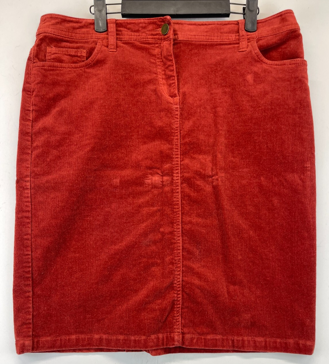 New York & Company Corduroy Skirt - Womens Size 10 - Amber/Orange (3097)