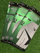 NEW Set of 3 Men's Callaway Weather Spann Golf Gloves RH Small Glove