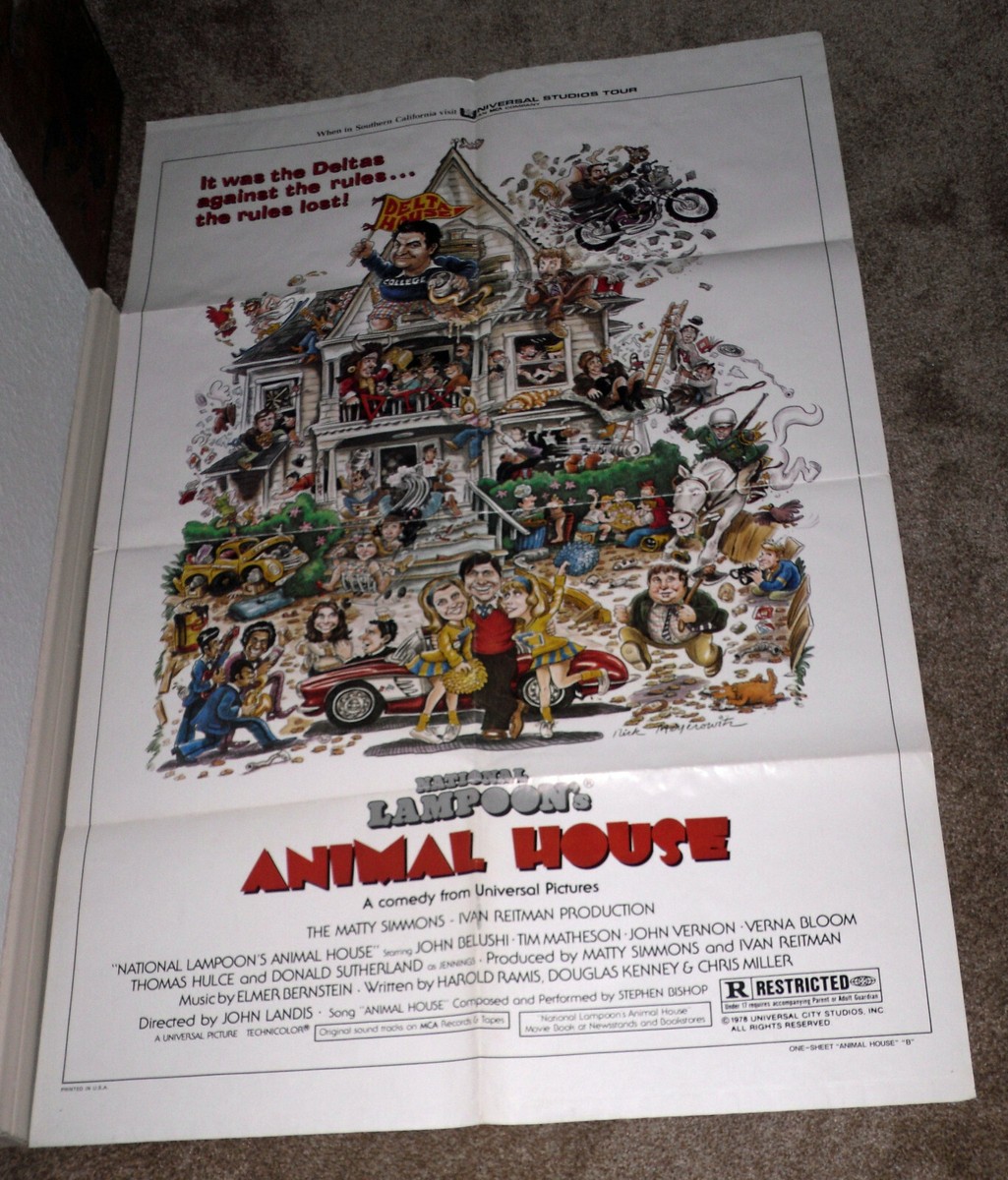 NATIONAL LAMPOON'S ANIMAL HOUSE orig 1978 one sheet movie poster