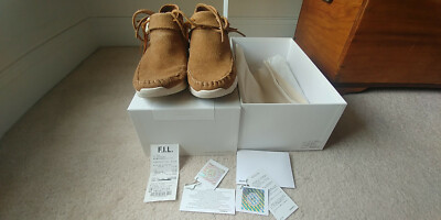 Visvim Ute Moc Trainer-Folk Camel US8/26cm 2018 UWBT 100% Authentic FIL ICT WMV